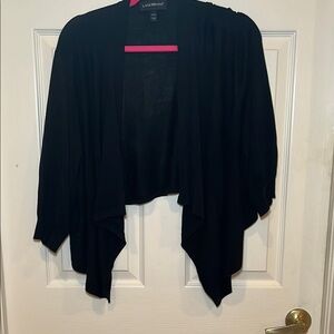 # Lane Bryant Black Waterfall Cropped Shrug 22/24